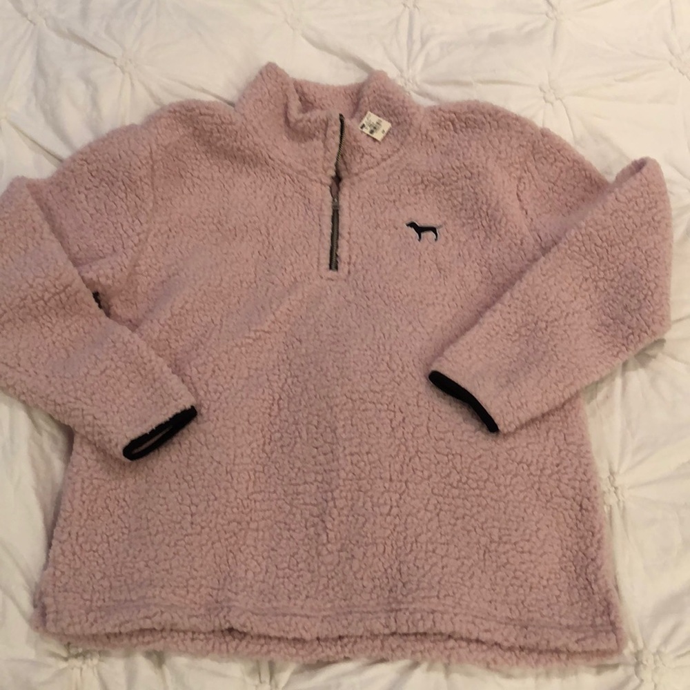 Victoria’s Secret Pink Sherpa Quarter Zip NWT